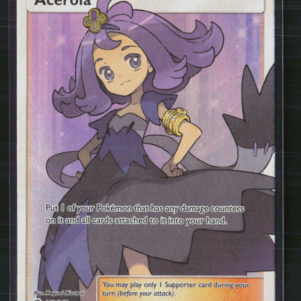 Pokemon 2017 Burning Shadows Acerola FA #142/147