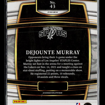 2022 Panini Select Dejounte Murray #43 Red Blue Prizm