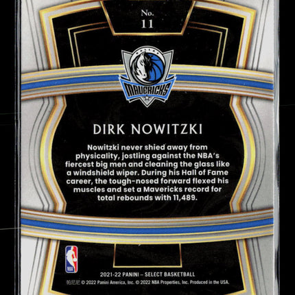 2022 Panini Select Select Company Dirk Nowitzki #11