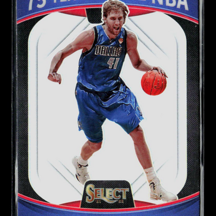 2021 Panini Select 75 Years of the NBA Dirk Nowitzki #62 Prizm