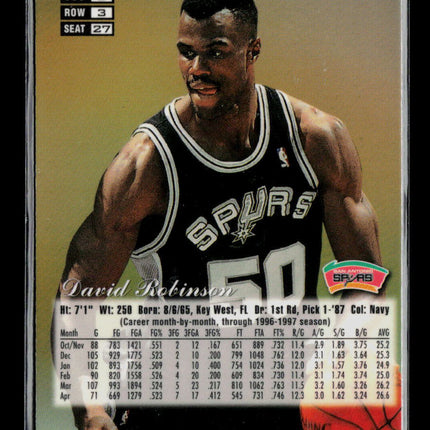 1996 Flair Showcase David Robinson #27 Row 3