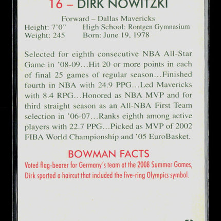 2009 Bowman Dirk Nowitzki #16