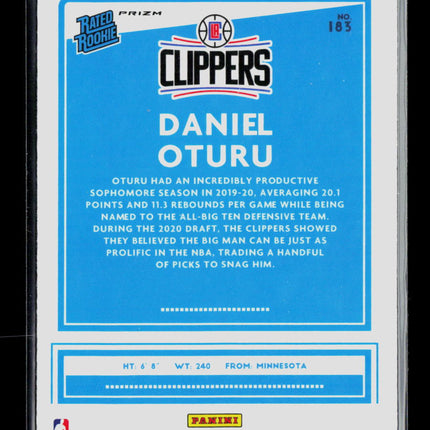 2021 Panini Donruss Optic Daniel Oturu #183 Blue Velocity
