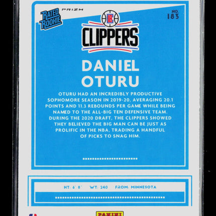 2021 Panini Donruss Optic Daniel Oturu #183 Purple Shock