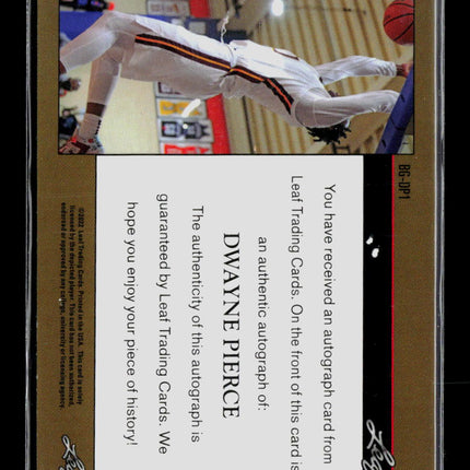 2022 Leaf Dwayne Pierce #BG-DP1 RC Auto