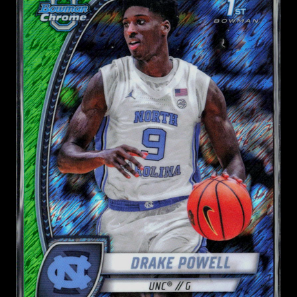 2025 Bowman Chrome University Drake Powell #69 Green Shimmer