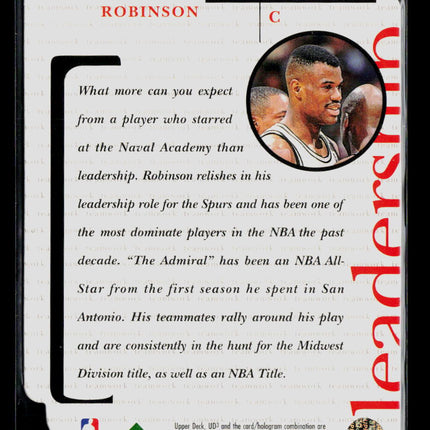 1997 Upper Deck UD3 David Robinson #W15