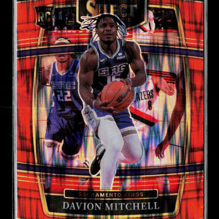 2022 Panini Select Davion Mitchell #23 Orange Shock RC