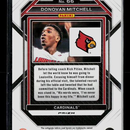 2023 Panini Prizm Draft Picks Donovan Mitchell #66 Red Ice