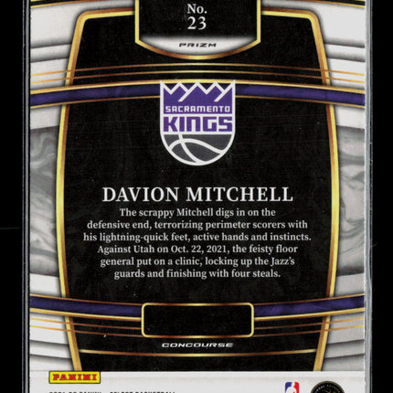 2022 Panini Select Davion Mitchell #23 Orange Shock RC