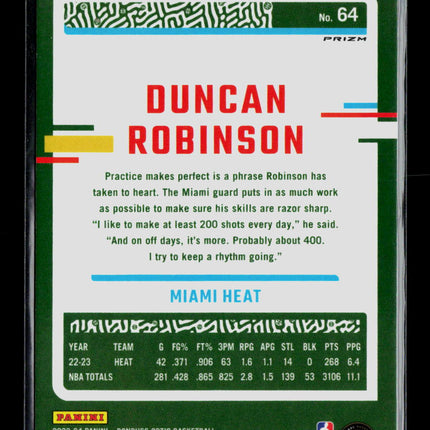2024 Panini Donruss Optic Basketball Duncan Robinson #64 Pink