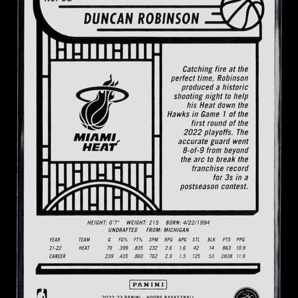 2022 Panini NBA Hoops Duncan Robinson #98 Winter