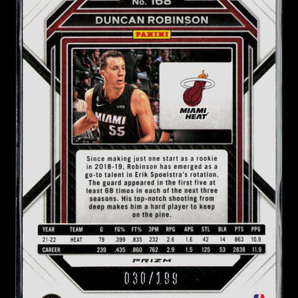 2023 Panini Prizm Duncan Robinson #168 Blue /199