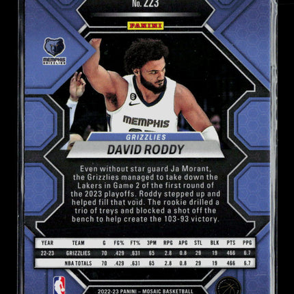 2023 Panini Mosaic David Roddy #223 RC