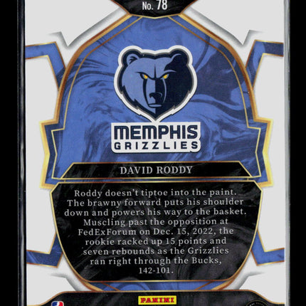 2023 Panini Select Basketball David Roddy #78 RC