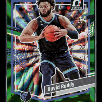 2023 Panini Donruss David Roddy #187 Green Laser