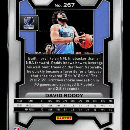 2023 Panini Prizm David Roddy #267 Ice