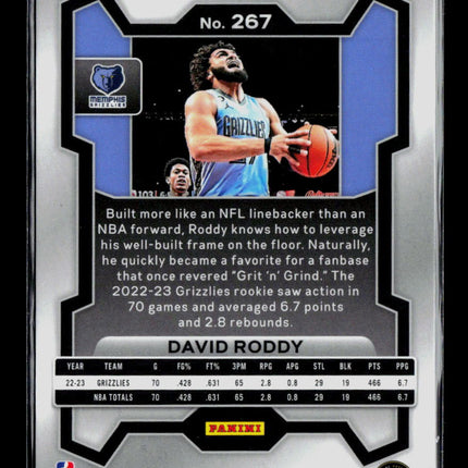 2023 Panini Prizm David Roddy #267 Silver