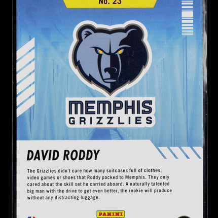 2022 Panini Hoops Arriving Now David Roddy #23
