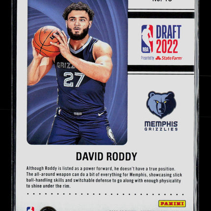 2023 Panini Contenders David Roddy #13