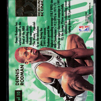 1994 Fleer Ultra Rebound King Dennis Rodman #10 of 10