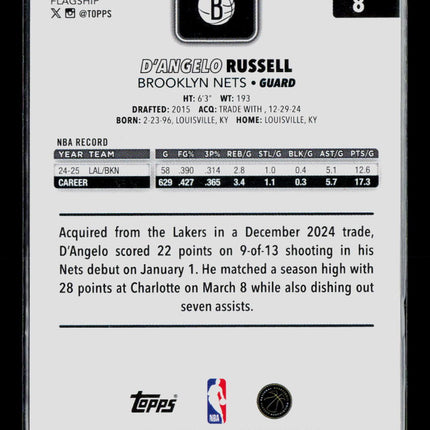 2025 Topps D'Angelo Russell #8 Team Border