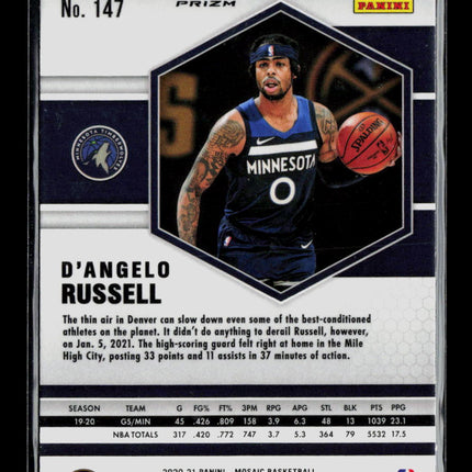 2021 Panini Mosaic D'Angelo Russell #147 Orange