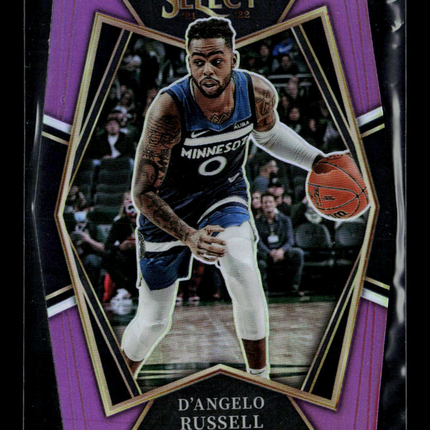 2022 Panini Select Basketball D'Angelo Russell #196 Purple Prizm 51/99