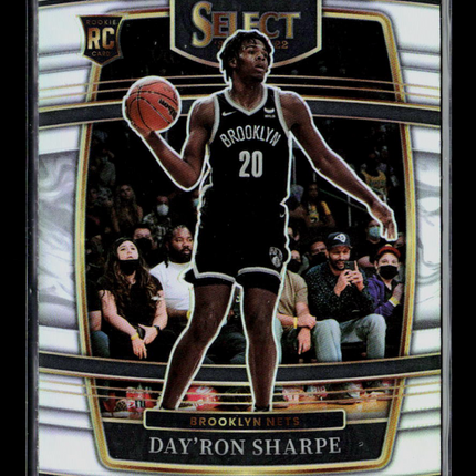 2022 Panini Select Basketball Day'Ron Sharpe #33 Silver Prizm Concourse RC