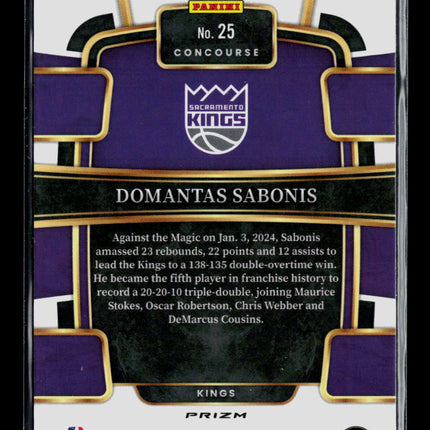 2024 Panini Select Domantas Sabonis #25 Blue