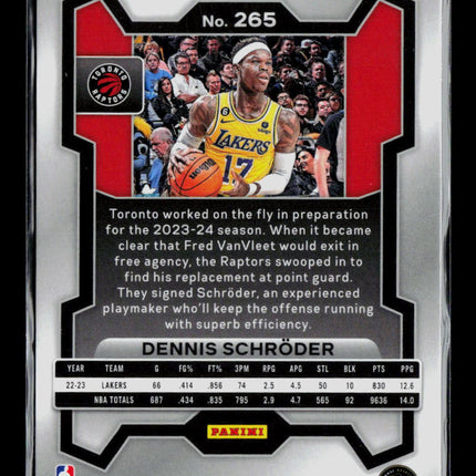 2023 Panini Prizm Dennis Schroder #265 Ice