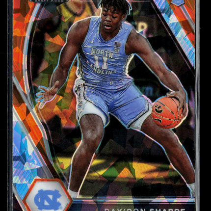 2021 Panini Prizm Draft Picks Day'Ron Sharpe #25 Orange Cracked Ice RC