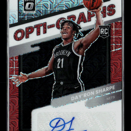 2022 Panini Donruss Optic Opti-Graphs Day'Ron Sharpe #OG-DRS RC Auto