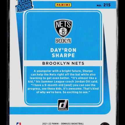 2021 Panini Donruss Day'Ron Sharpe #215