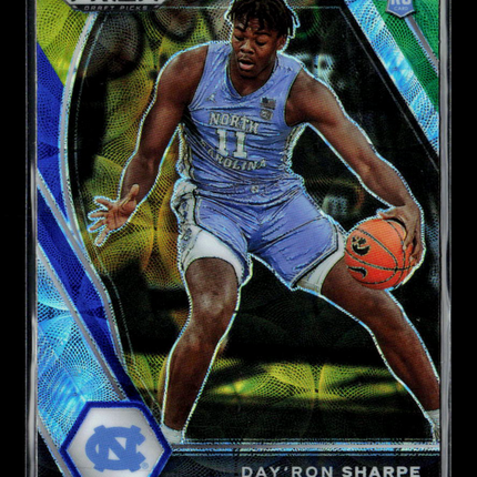 2021 Panini Prizm Draft Picks Day'Ron Sharpe #25 Blue Yellow Green Choice RC