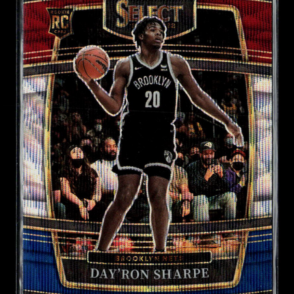 2022 Panini Select Day'Ron Sharpe #33 Red White Blue Prizm RC