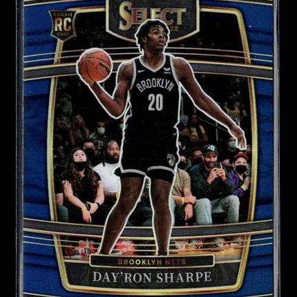 2022 Panini Select Day'Ron Sharpe #33 Blue Prizm RC
