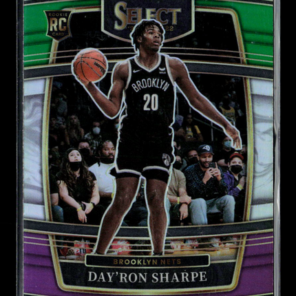 2022 Panini Select Day'Ron Sharpe #33 Green Purple RC