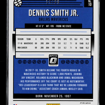 2019 Panini Donruss Optic Dennis Smith Jr. #10 Red 14/99