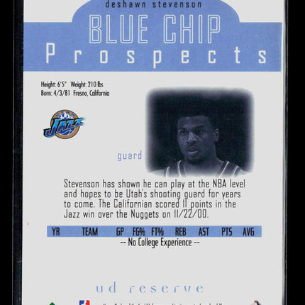2001 Upper Deck UD Reserve Blue Chip Prospects DeShawn Stevenson #112