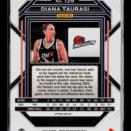 2023 Panini Prizm WNBA Diana Taurasi #129 Silver
