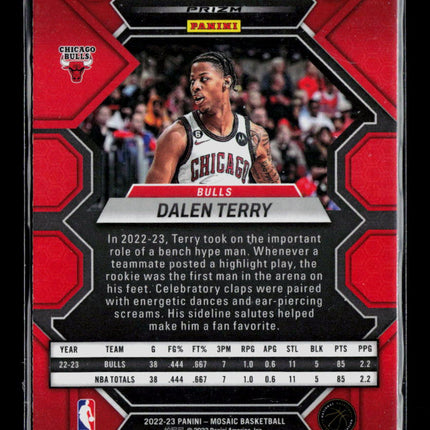 2023 Panini Mosaic Dalen Terry #209 Green RC