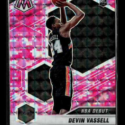 2021 Panini Mosaic Basketball Devin Vassell #278 Pink Camo RC