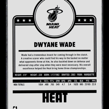 2023 Panini NBA Hoops Dwyane Wade #299 Blue