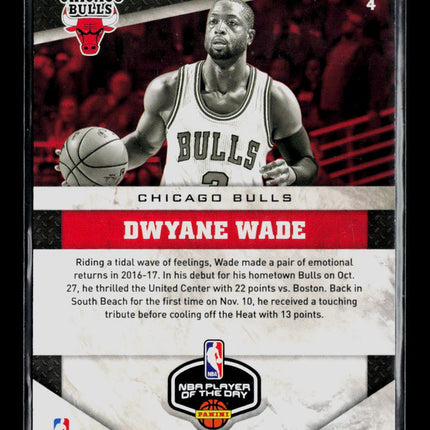 2017 Panini NBA Player of the Day Dwyane Wade #4 Squares