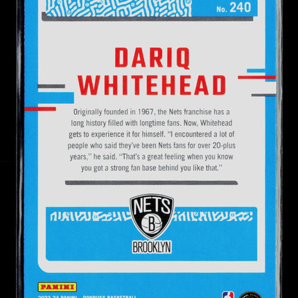2023 Panini Donruss Dariq Whitehead #240
