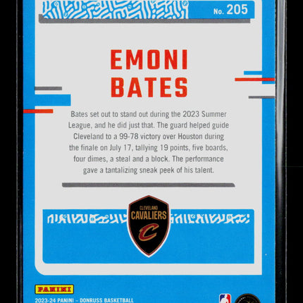 2023 Panini Donruss Emoni Bates #205 Green Laser