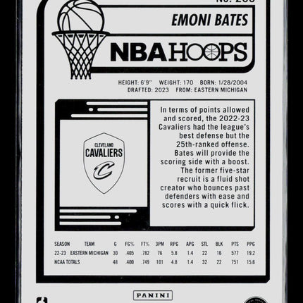 2023 Panini NBA Hoops Emoni Bates #266 RC