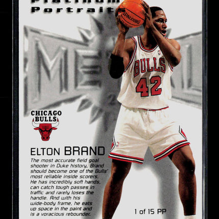 2000 SkyBox Metal Universe Platinum Portraits Elton Brand #1 PP