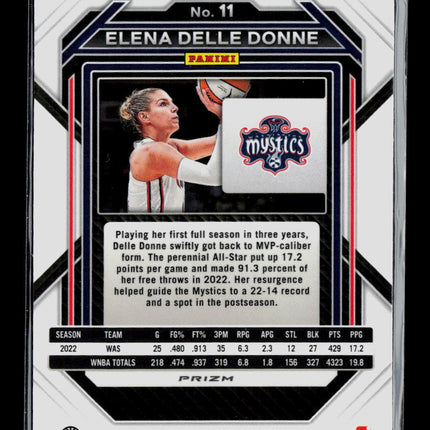2023 Panini Prizm Elena Delle Donne #11 Silver